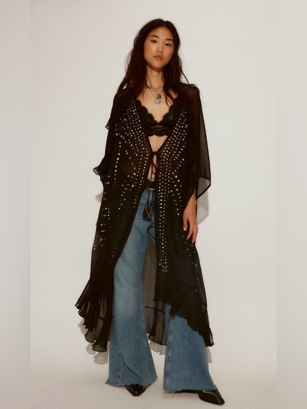 Free People So Billie Studded Duster One Size NWT
